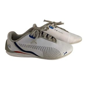 Puma BMW Motorsport Kids size 4.5C Drift Cat Decima White Estate Blue Sneakers